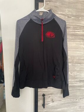 PINK Victoria's Secret Black Quarter-Zip Pullover with Iowa State